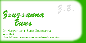 zsuzsanna bums business card